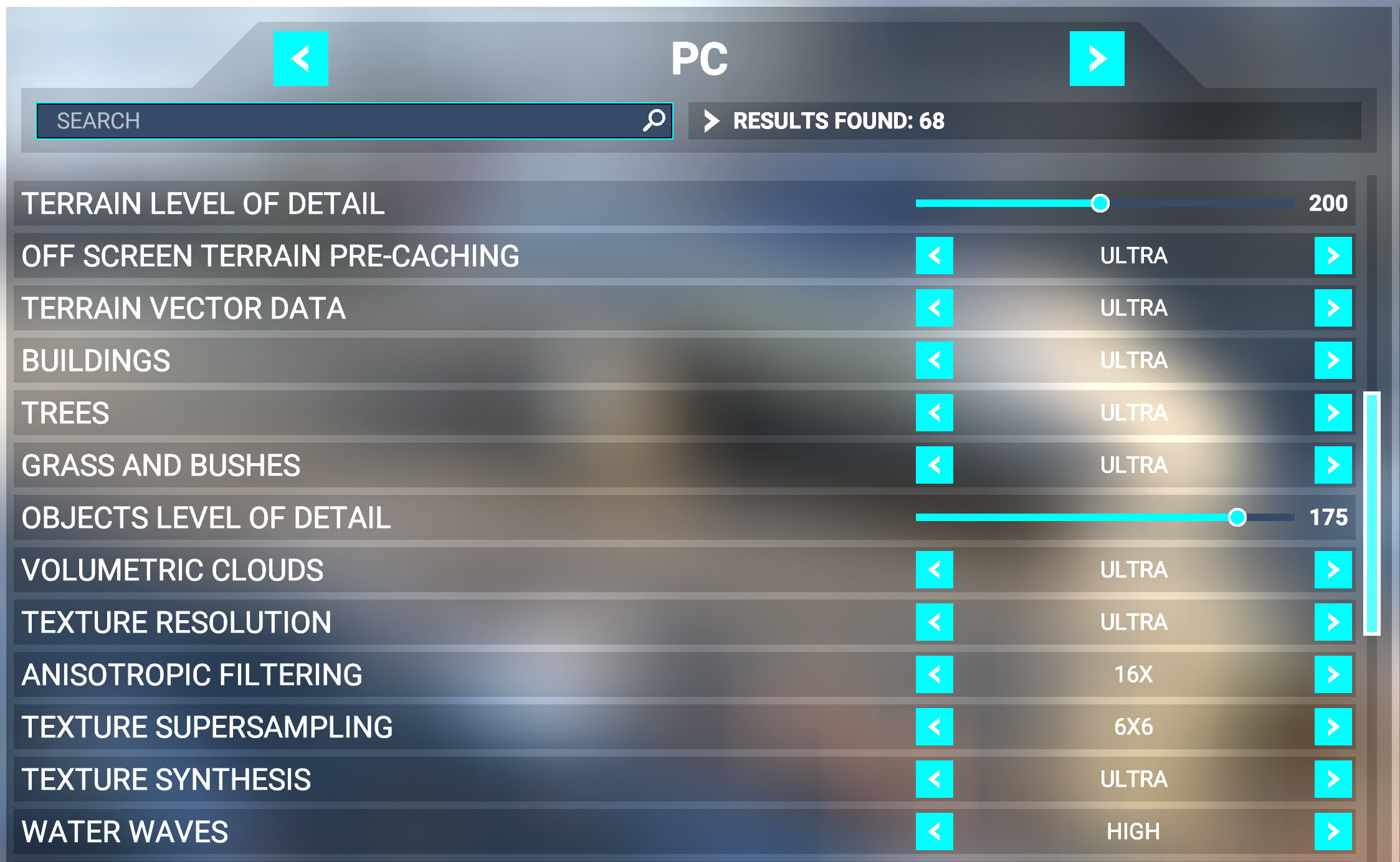 Microsoft Flight Simulator 2020 Graphics Settings
