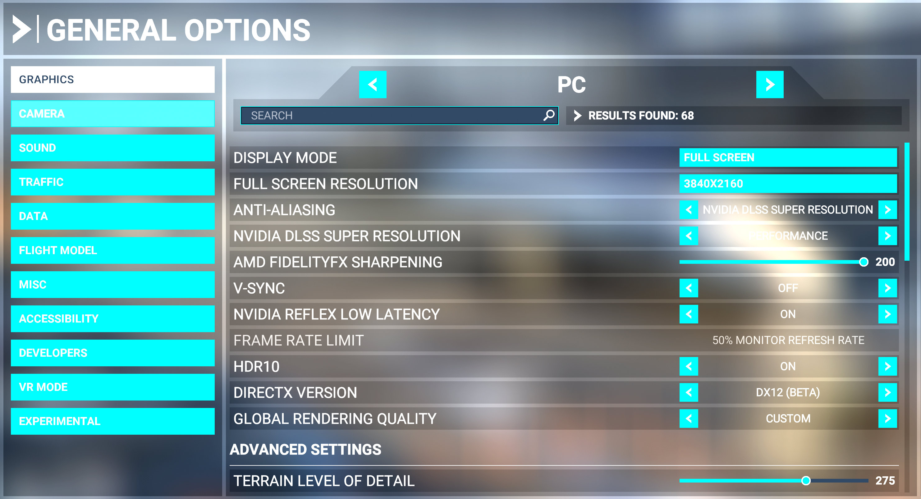 Microsoft Flight Simulator 2020 Graphics Settings