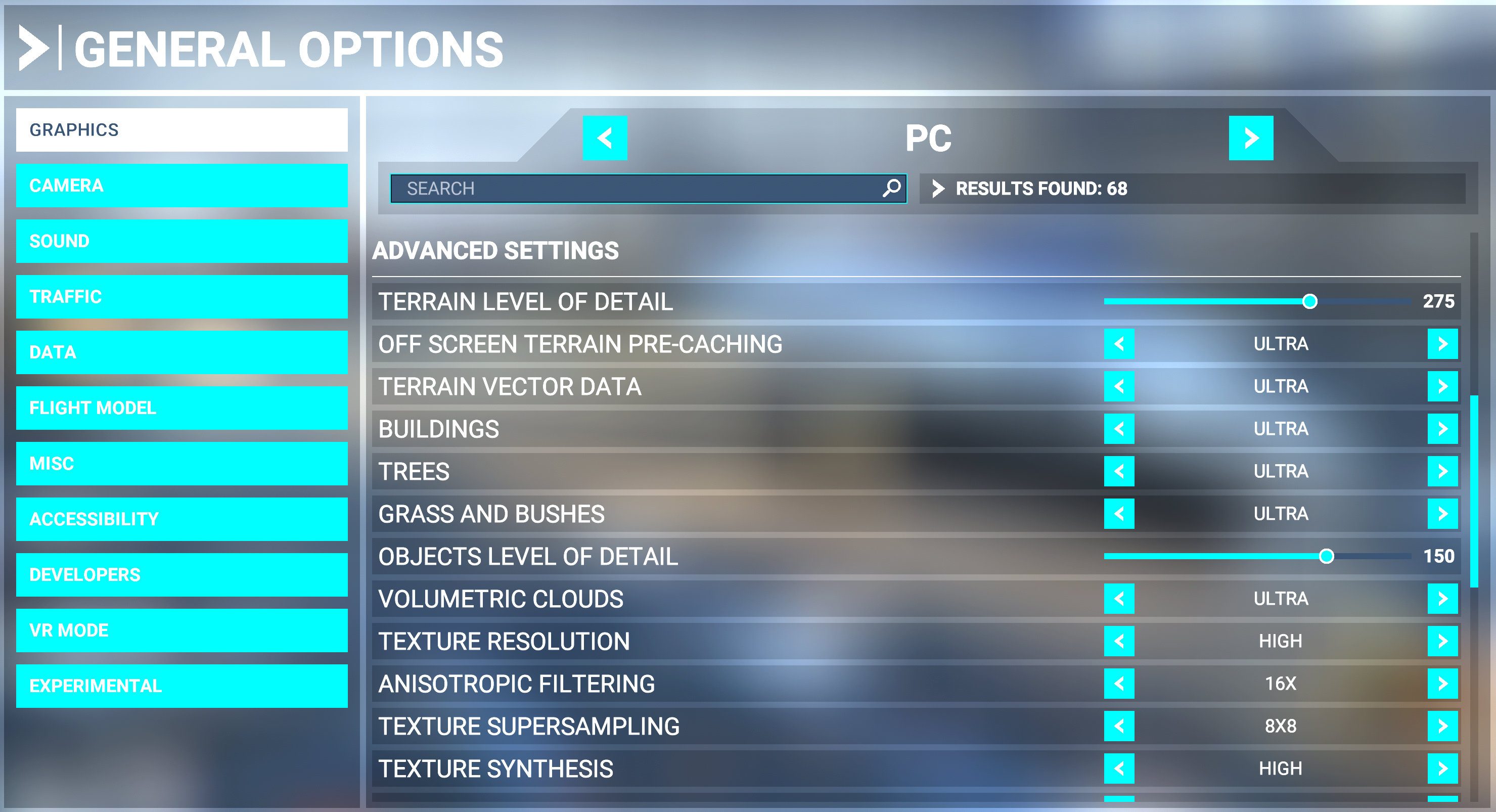 Microsoft Flight Simulator 2020 Graphics Settings