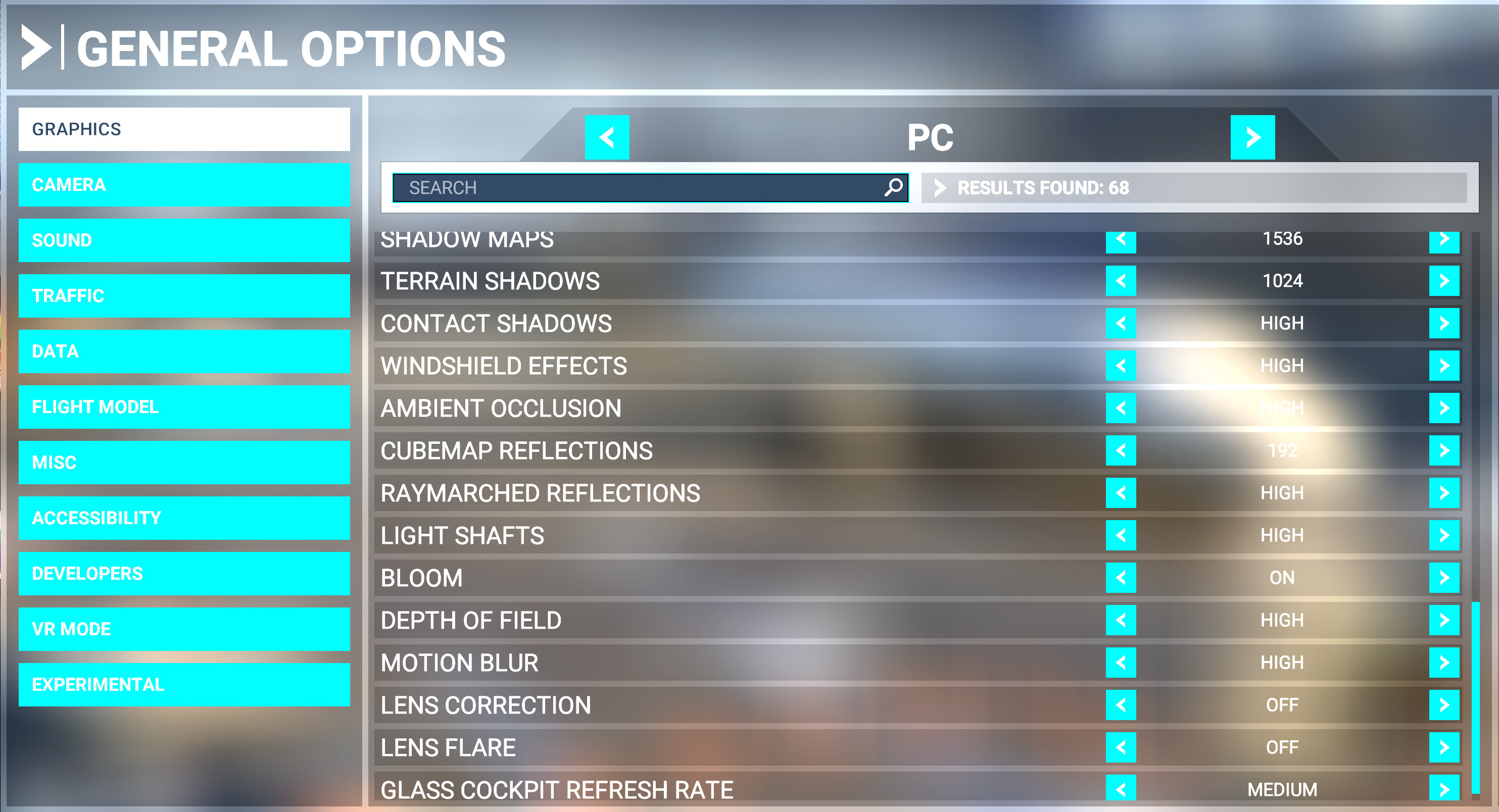 Microsoft Flight Simulator 2020 Graphics Settings