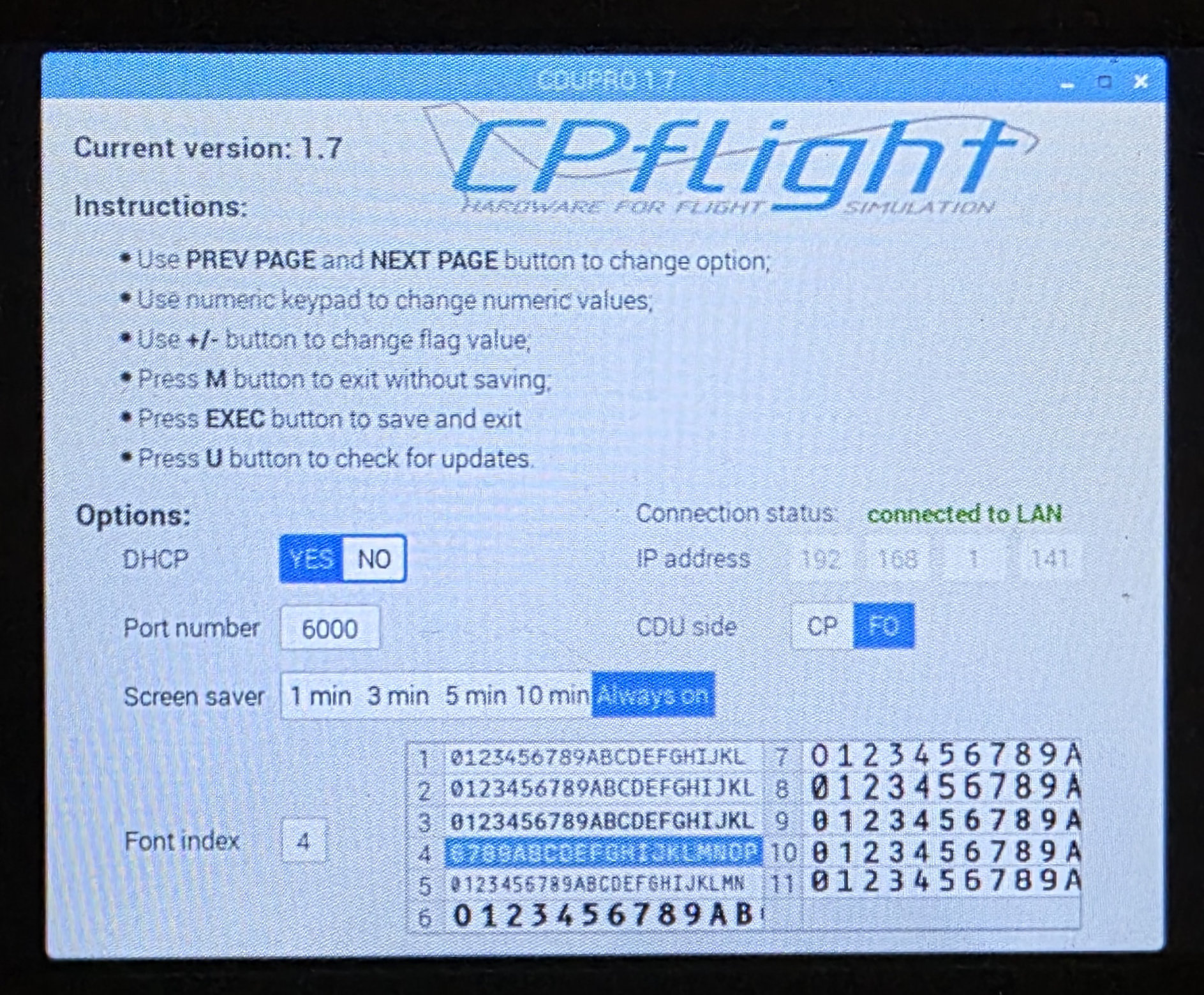 CPflight FO CDU 737 PRO (Ethernet)
