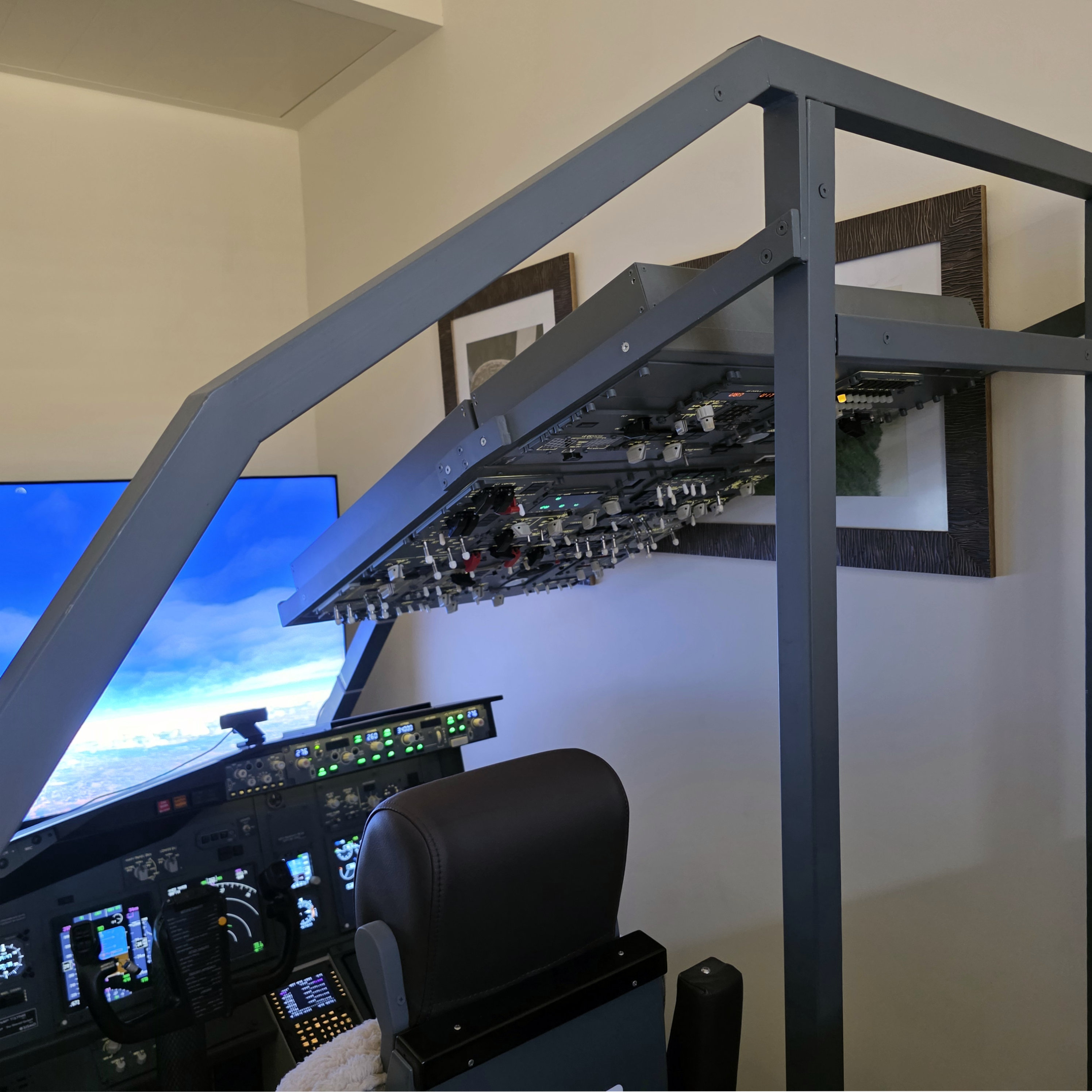 Sismo Soluciones B737 Cockpit Overhead Metallic Structure for Single Configuration V2